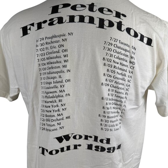 Peter Frampton 1994 World Tour T-Shirt White Single Stitch Vintage Concert Tee S - Picture 5 of 12